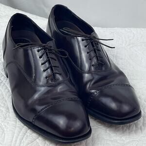 Florsheim Mens 10.5 Brown Lexington Cap Toe Oxford Leather Dress Business Shoes